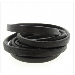 Leder 10x6mm Donkerbruin